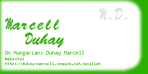 marcell duhay business card